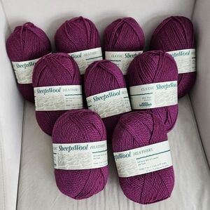 Sheepswool 100% Wool Yarn. Brunswick Winterberry, 3.5 oz 260 Yards.9 Skeins.
